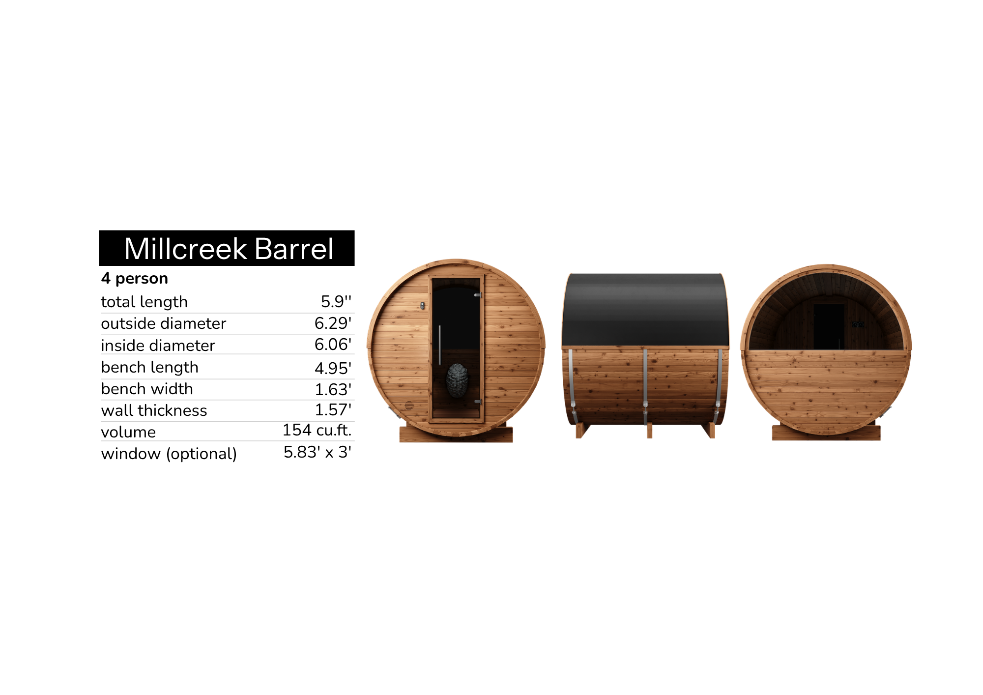 The Millcreek Barrel - 4 person
